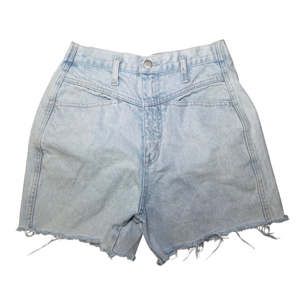 NUOVO Light Wash Denim Shorts Womens‎ Size 3 High Rise Raw Hem Vintage 90s Y2K